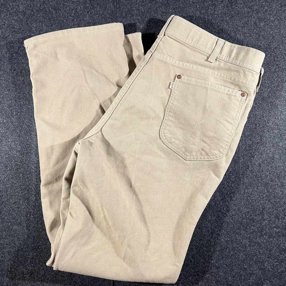 Vintage Levi's With A Skosh More Room Pants Mens 40x32 Tan Khaki Straight Leg